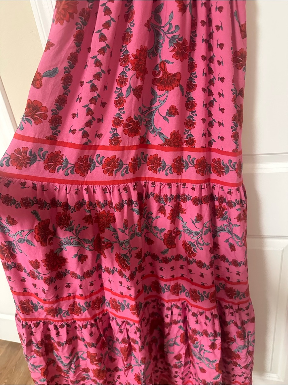 Beach Riot Hot Pink Floral Tie-Shoulder Maxi Dress - Picture 12 of 12